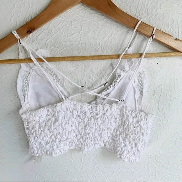 Free People Adella Lace Bralette White Sz XS - Picture 4 of 5